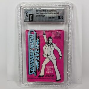 Vtg 1977 Saturday Night Fever Bubble Gum & Cards Pack Graded 8.5 NMT